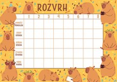 Rozvrh hodin Kapybary  BR061