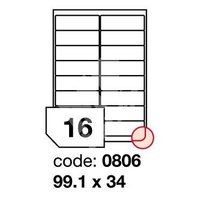 Etikety RAYFILM,A4/100lst(16  99,1x34mm, bl matn inkjet/laser/copy R0100.0806A