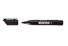 Popisovač permanentní KORES, černý, 3mm, kulatý, K-Marker 20930