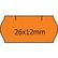 Etikety cenov 26x12mm/36kot (1500et) Contact oranov signln zaoblen
